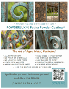 Powderlux Patina powder coat sell sheet download