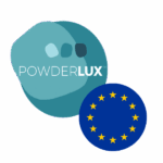 Powderlux regional branding images with usa uk eu flag