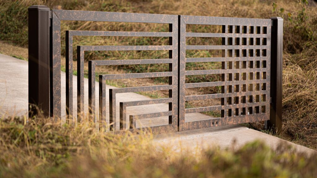 PowderLUX Gate in Lava Rock Powder Coat close (2)