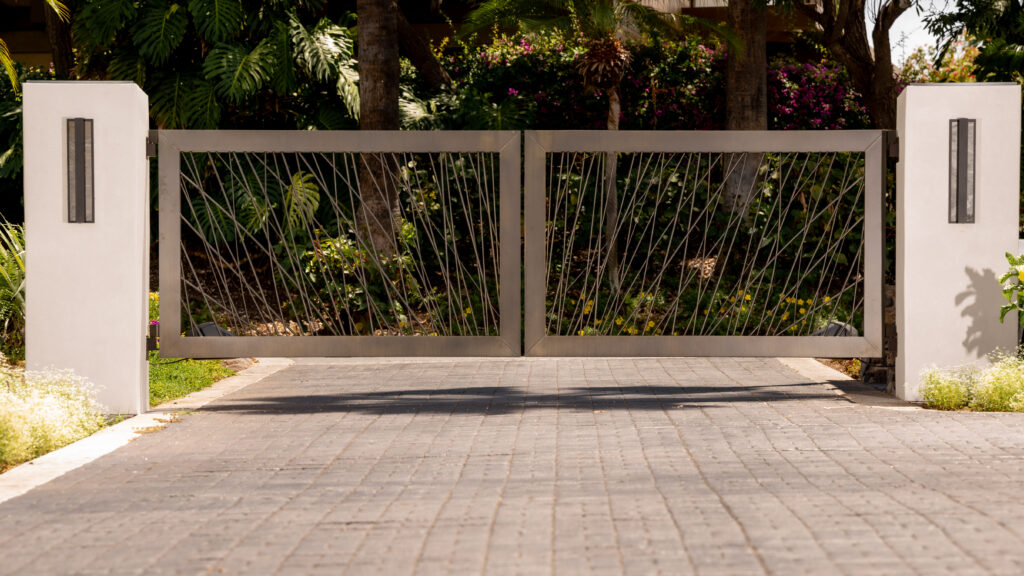 PowderLux Brushed Bronze Effect Main Entrance Gate view 1