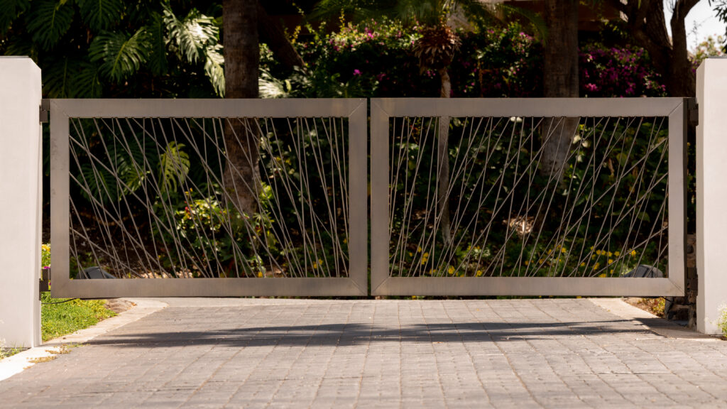 PowderLux Brushed Bronze Effect Main Entrance Gate view 2