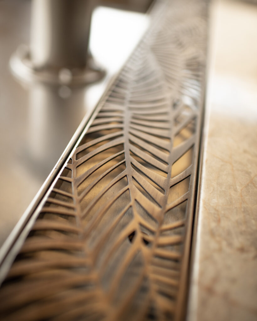 Powderlux Brushed Bronze Effect Speakeasy Bar Drain Cover