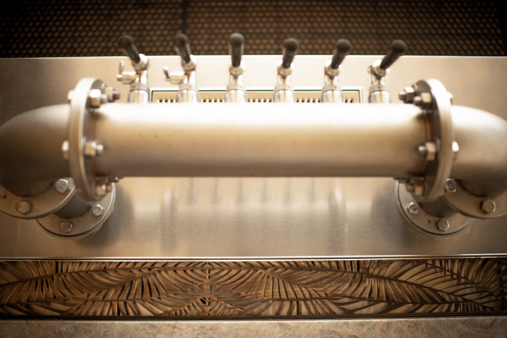 Powderlux Brushed Bronze Effect Speakeasy Bar Drain Cover Overhead